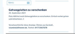 Gehwegplatten entwendet 